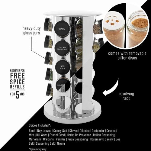Revolving Countertop Spice Rack with Spices Included(christmas gift for mom)