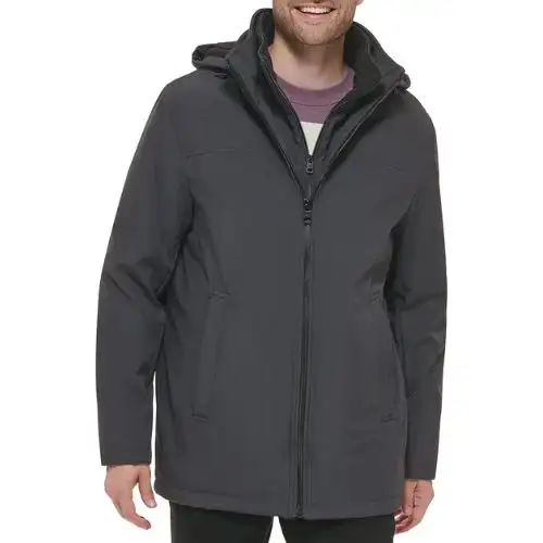 Calvin Klein Men’s Water and Wind Resistant Hooded Coat as Christmas Gift