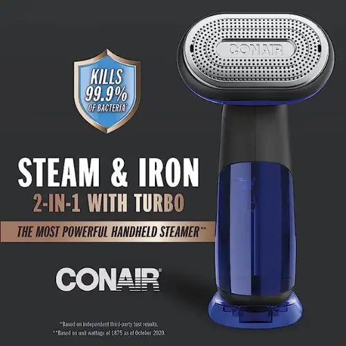 Conair 2-in-1 Handheld Steamer and Iron for Clothes