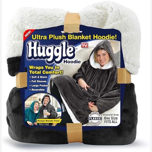 Ontel Huggle Hoodie Oversized Wearable Blanket Hoodie