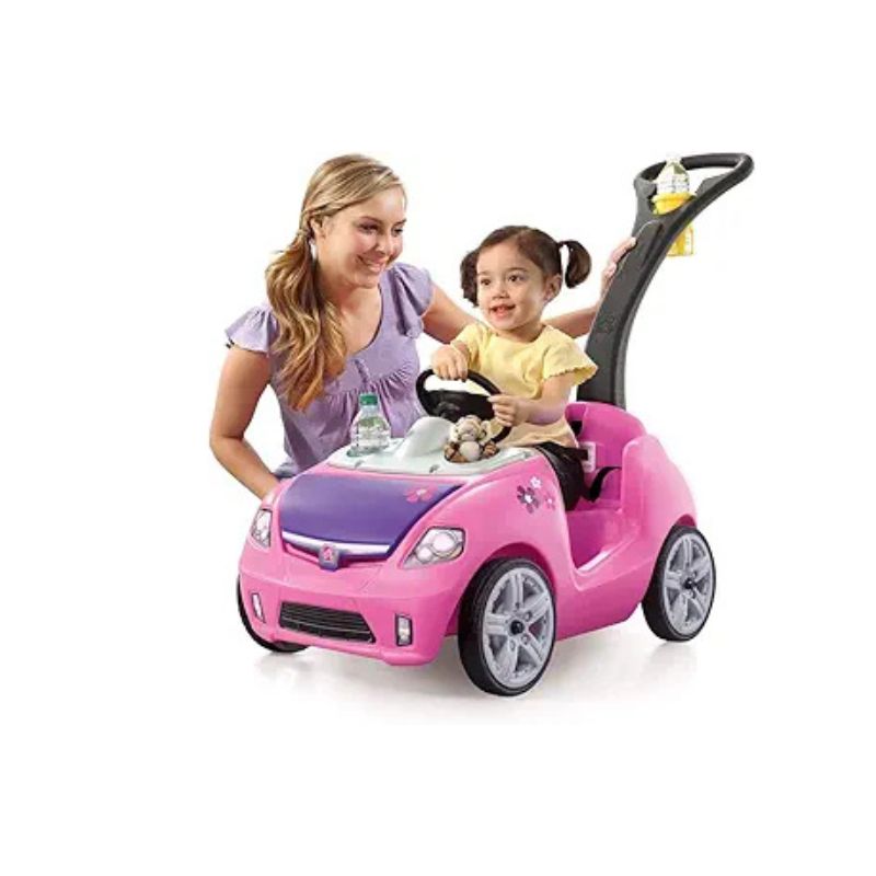 Step2 824200 Whisper Ride II Kid’s Toy Push Car – Pink​