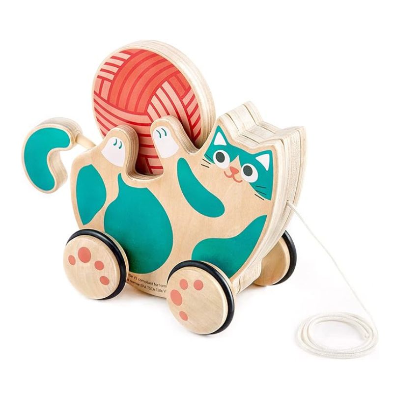 Hape Wooden Walk-A-Long Kitten Pull Toy ​