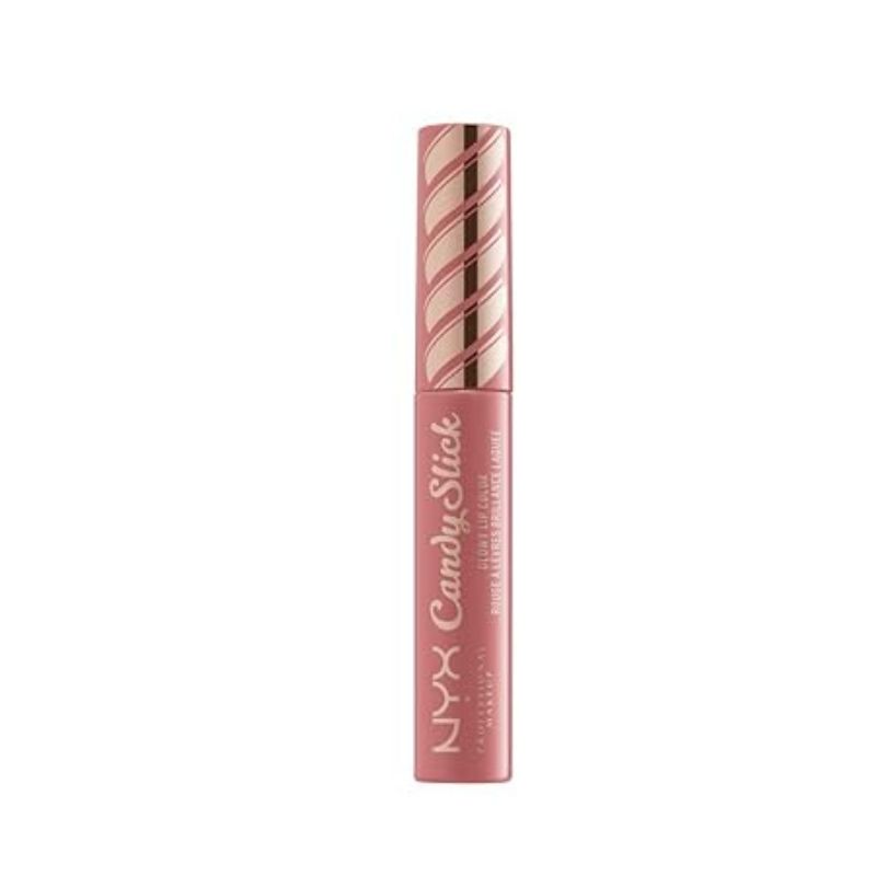 NYX PROFESSIONAL MAKEUP Candy Slick Glowy Lip Color Gloss - Sugarcoated Kissed (Peachy Nude) ​- mac makeup gift sets