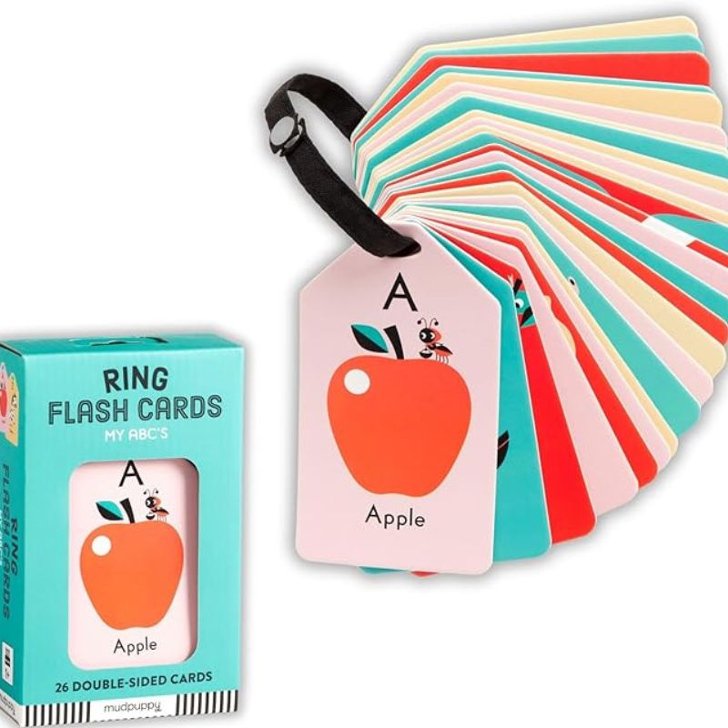 Mudpuppy My ABC's Ring Flashcards​ - gifts for 2 year old boys